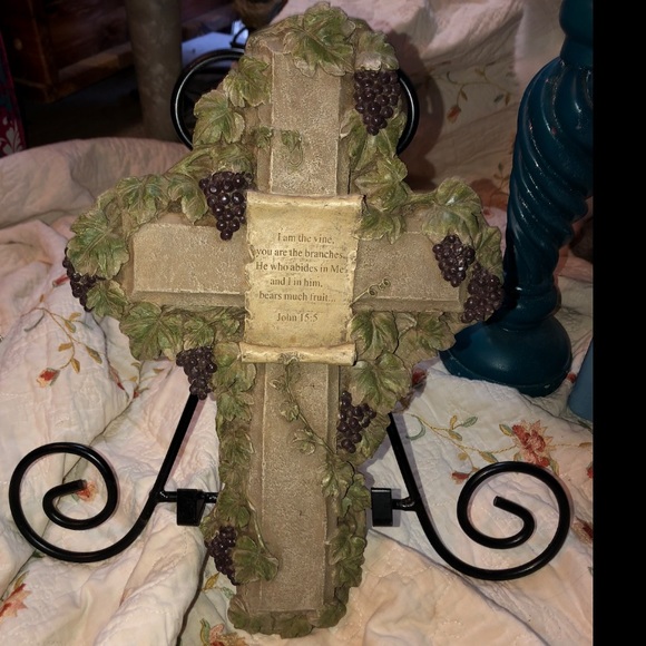 Large heavy cross JOHN 15:5 beautiful wall decor - Picture 1 of 9